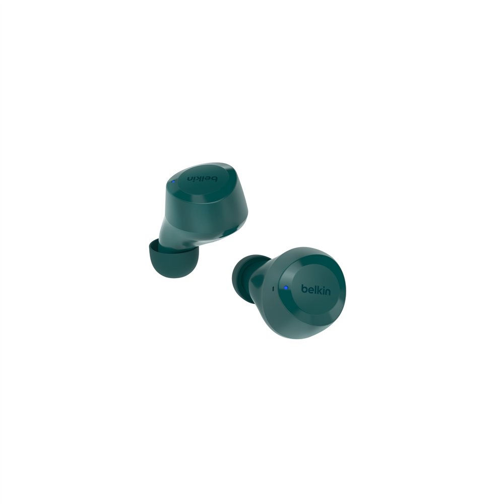 belkin soundform bolt auriculares inalámbrico dentro de oído llamadas/música/deporte/uso diario bluetooth verde azulado