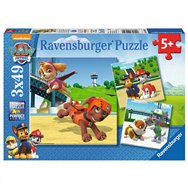 puzzles patrulla canina paw patrol 3x49pz