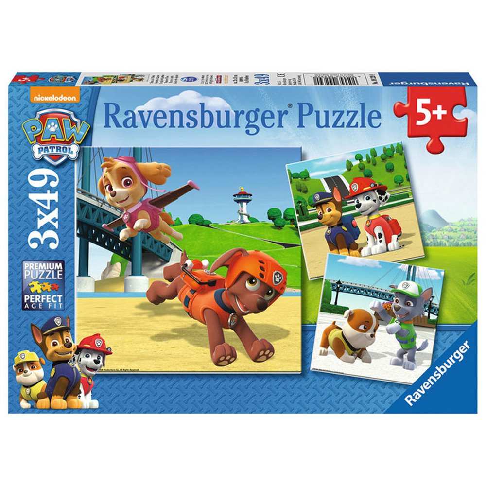 puzzles patrulla canina paw patrol 3x49pz