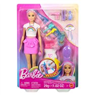 muñeca cabello destellos arcoiris barbie