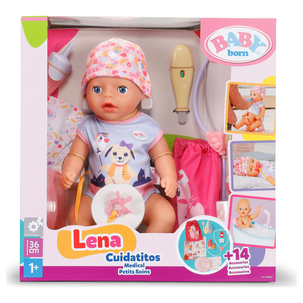muñeca lena cuidaditos baby born 36cm