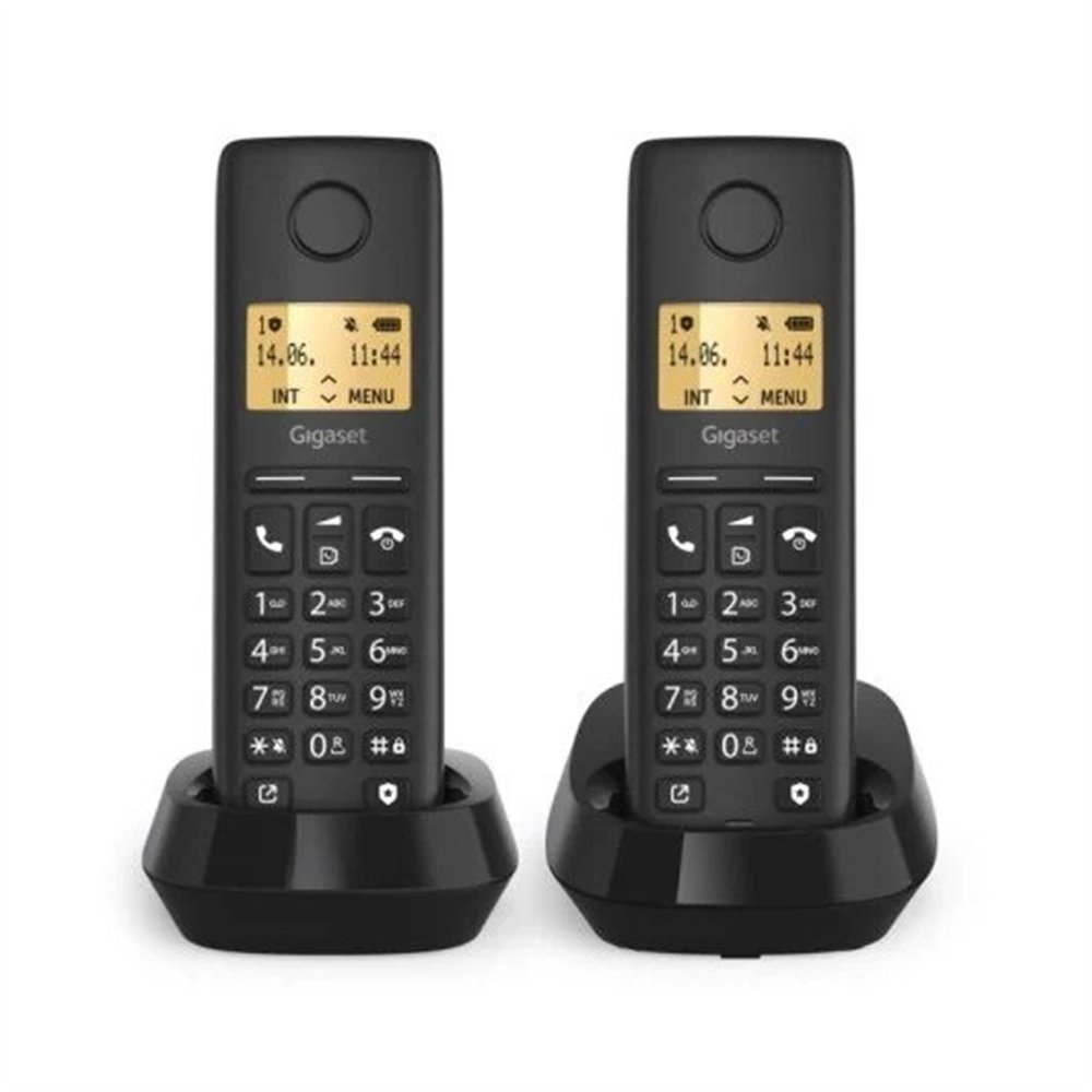 telefono gigaset basic 100 black duo