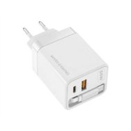 cargador mars gaming retráctil usb-a/c blanco mdgan65rw