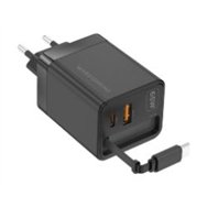 cargador mars gaming retráctil usb-a/c negro (mdgan65r)
