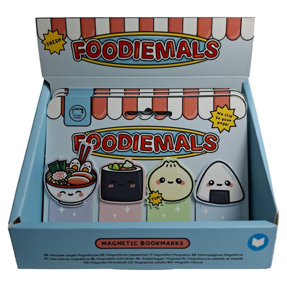 set marcapaginas magnéticos ramen y sushi foodiemals