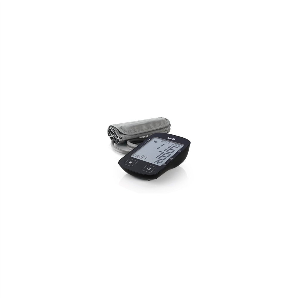 tensiometro de brazo laica pantalla lcd mide presií“n arterial frecuencia cardiaca estuche regalo negro bm2604