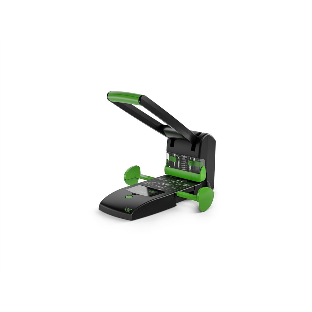 novus b 2200 re+new perforador de papel 200 hojas negro, verde