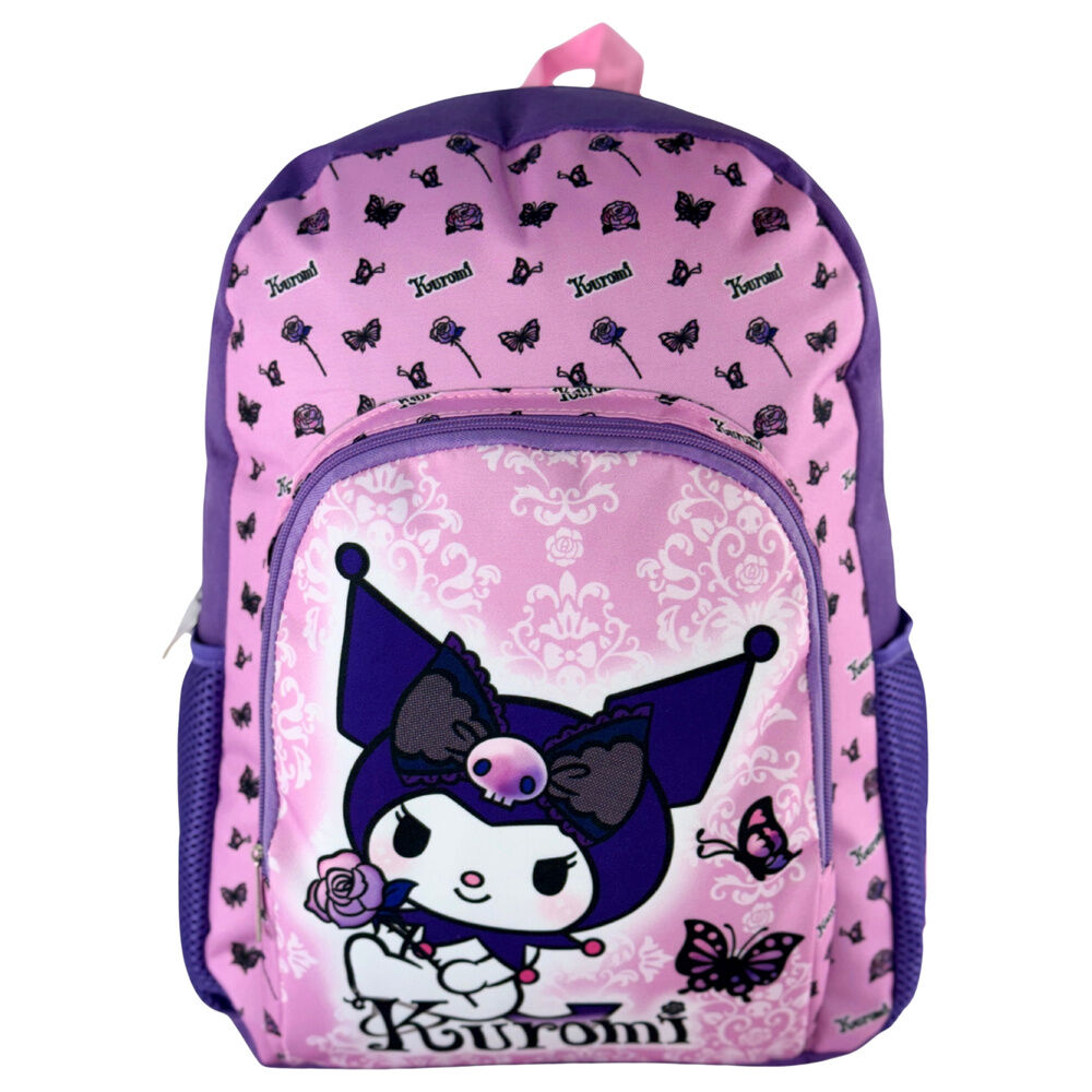 mochila purple kuromi hello kitty 40cm