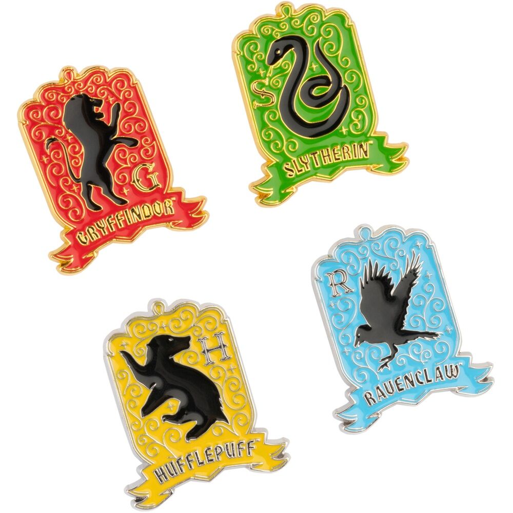 set 4 pins hogwarts harry potter