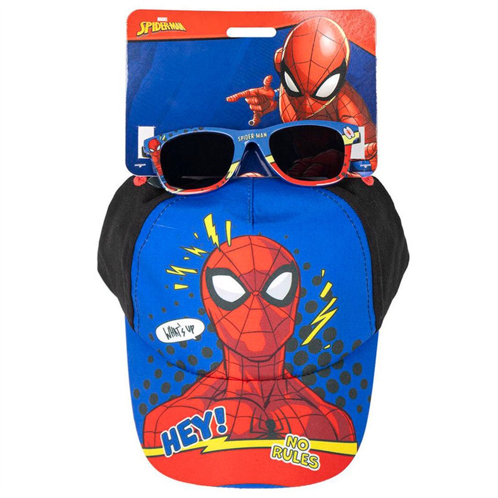 set gorra + gafas sol spiderman marvel