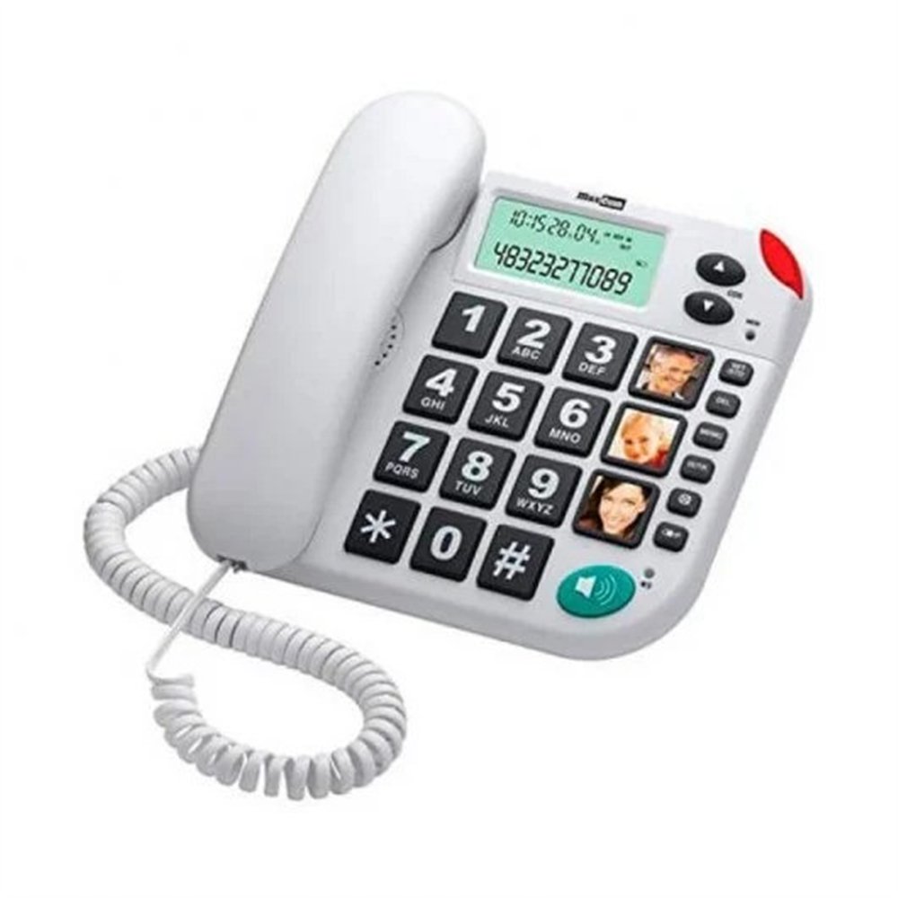 telefono fijo maxcom kx-t480 white