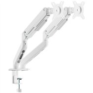soporte de mesa tv/monitor aisens 17 - 32 2 brazos giratorio/inclinable hasta 9kg white