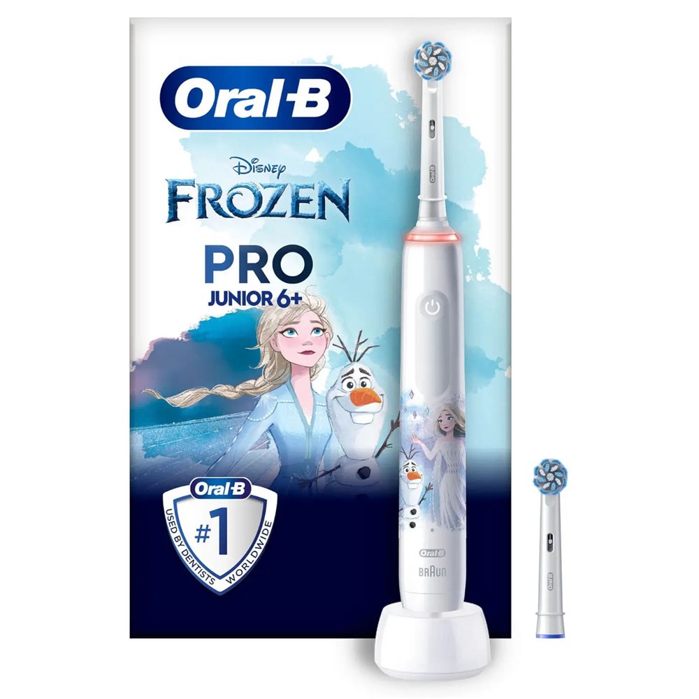 oral-b pro 14876673 cepillo eléctrico para dientes niño cepillo dental giratorio multicolor, blanco