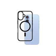 panzerglass ® hardcase transparent w. black magsafe & frame iphone 16 funda para teléfono móvil negro