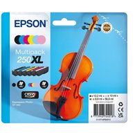 epson 250xl violin claria photo hd cartucho de tinta 6 pieza(s) original alto rendimiento (xl) negro, cian, cian claro, magenta 