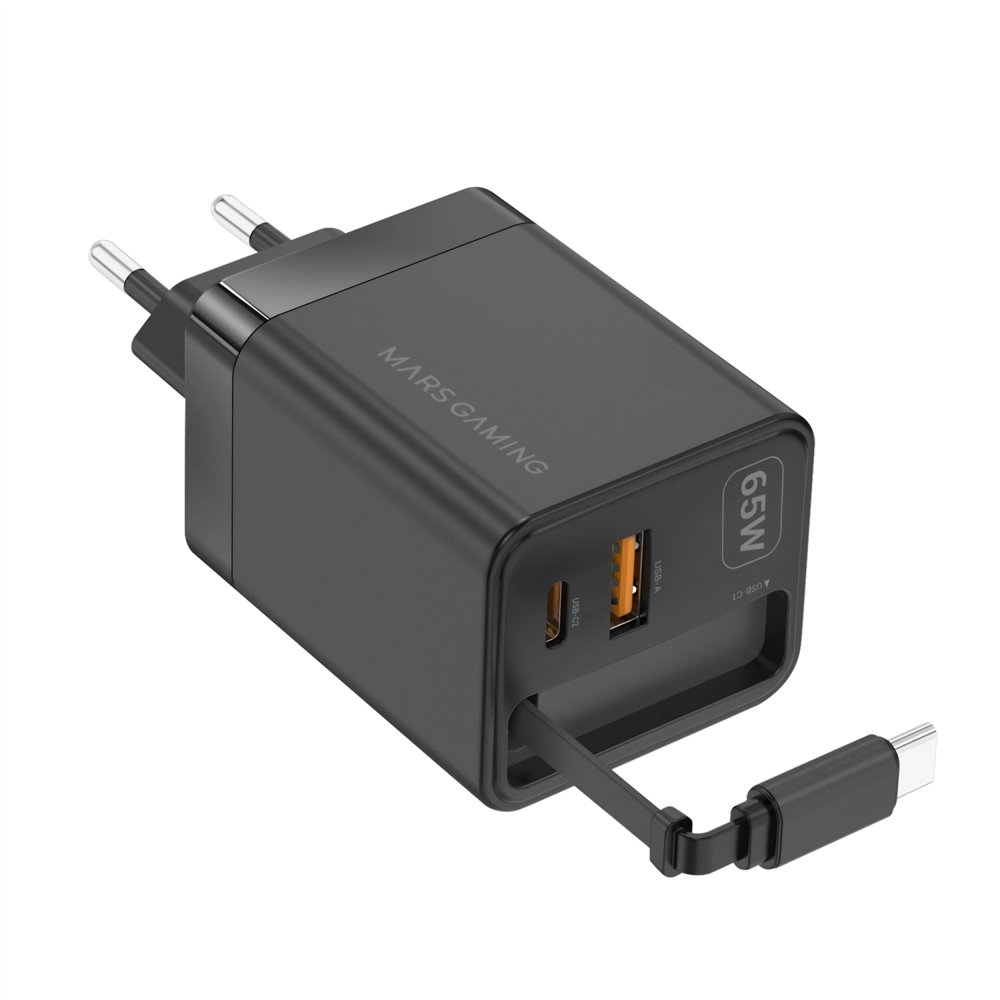mars gaming mdgan65r cargador de dispositivo móvil negro