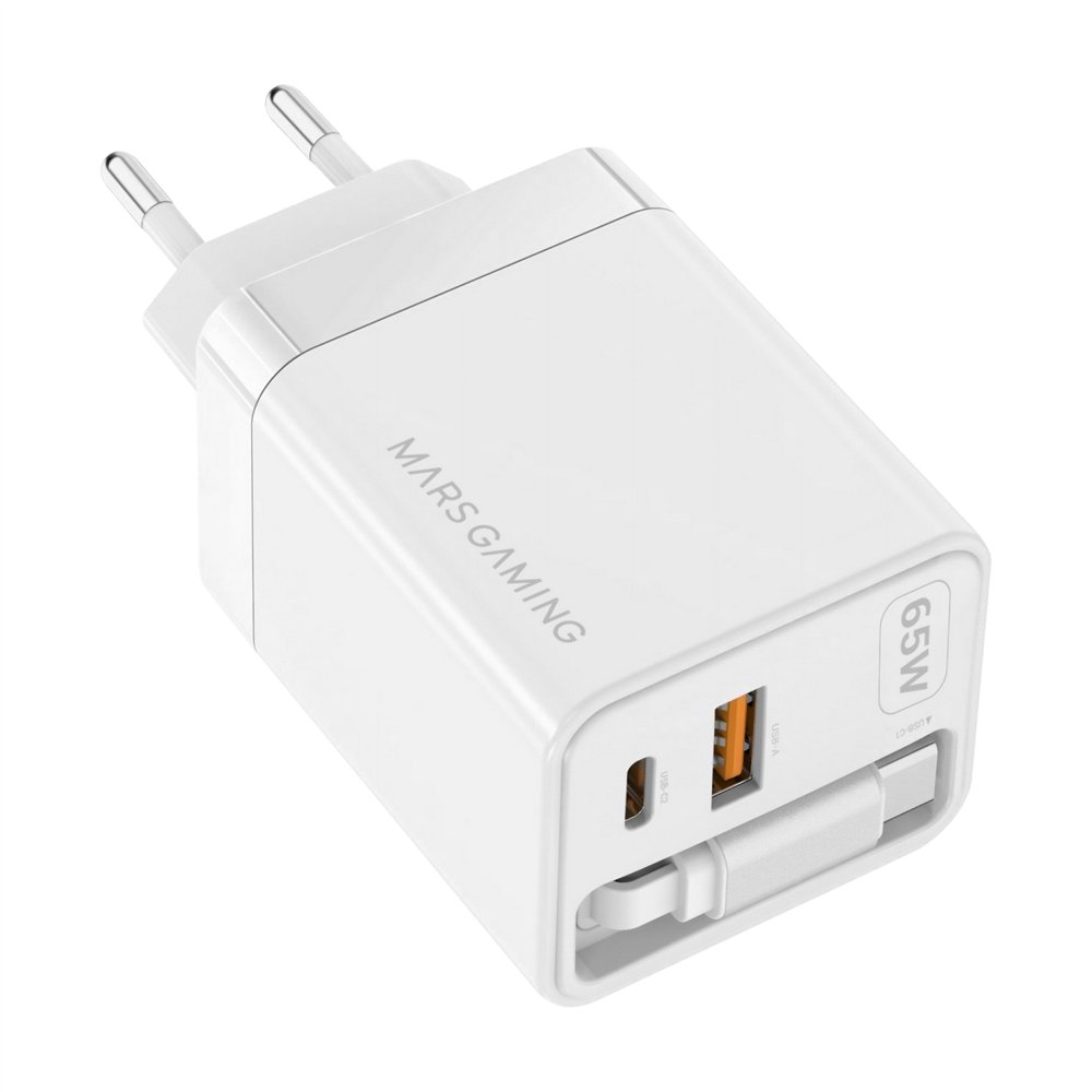 mars gaming mdgan65rw cargador de dispositivo móvil blanco