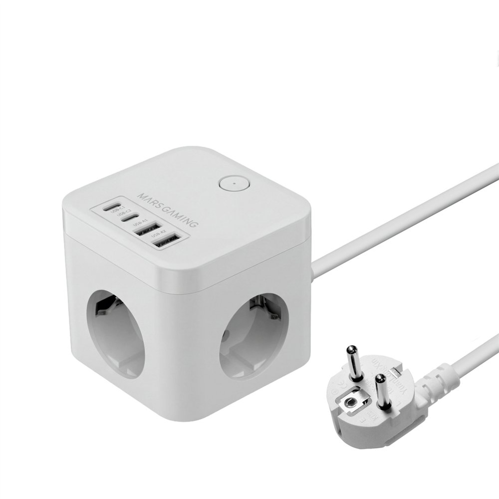 mars gaming mdcube35w cargador de dispositivo móvil blanco
