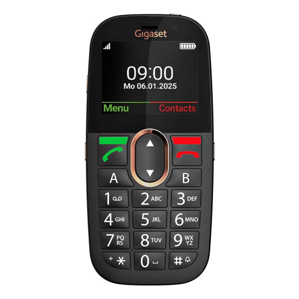 gigaset gl695 5,87 cm (2.31") 113 g negro teléfono para personas mayores