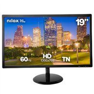 nilox pantalla para pc 48,3 cm (19") 1366 x 768 pixeles hd lcd negro