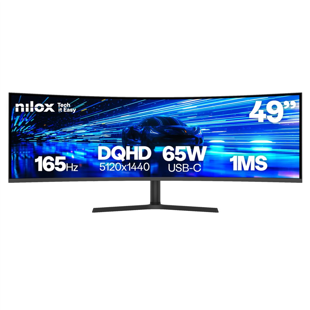 nilox pantalla para pc 124,5 cm (49") 5120 x 1440 pixeles dual qhd lcd
