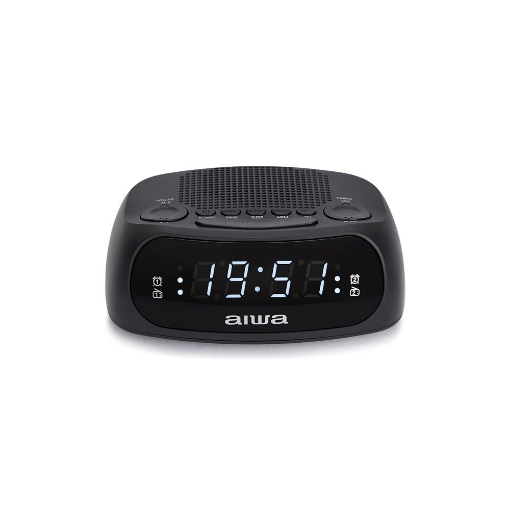 aiwa cr-09j despertador reloj despertador digital negro