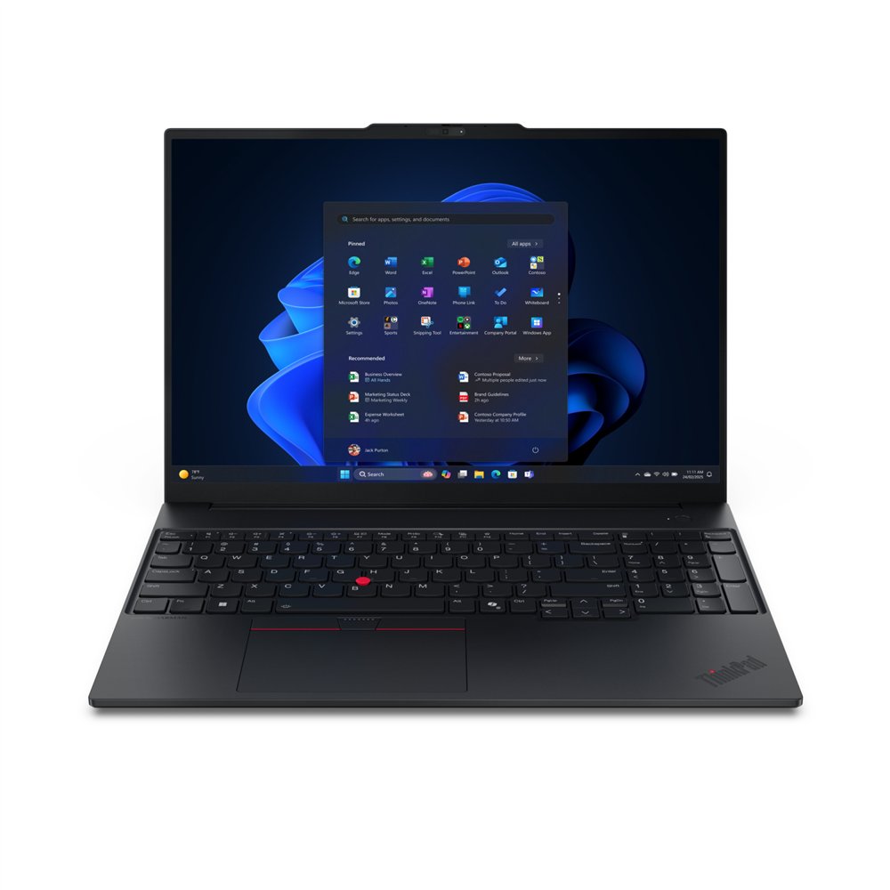 lenovo thinkpad e16 gen 3 (intel) copilot+ pc intel core ultra 7 256v portátil 40,6 cm (16") wuxga 16 gb lpddr5x-sdram 512 gb ss
