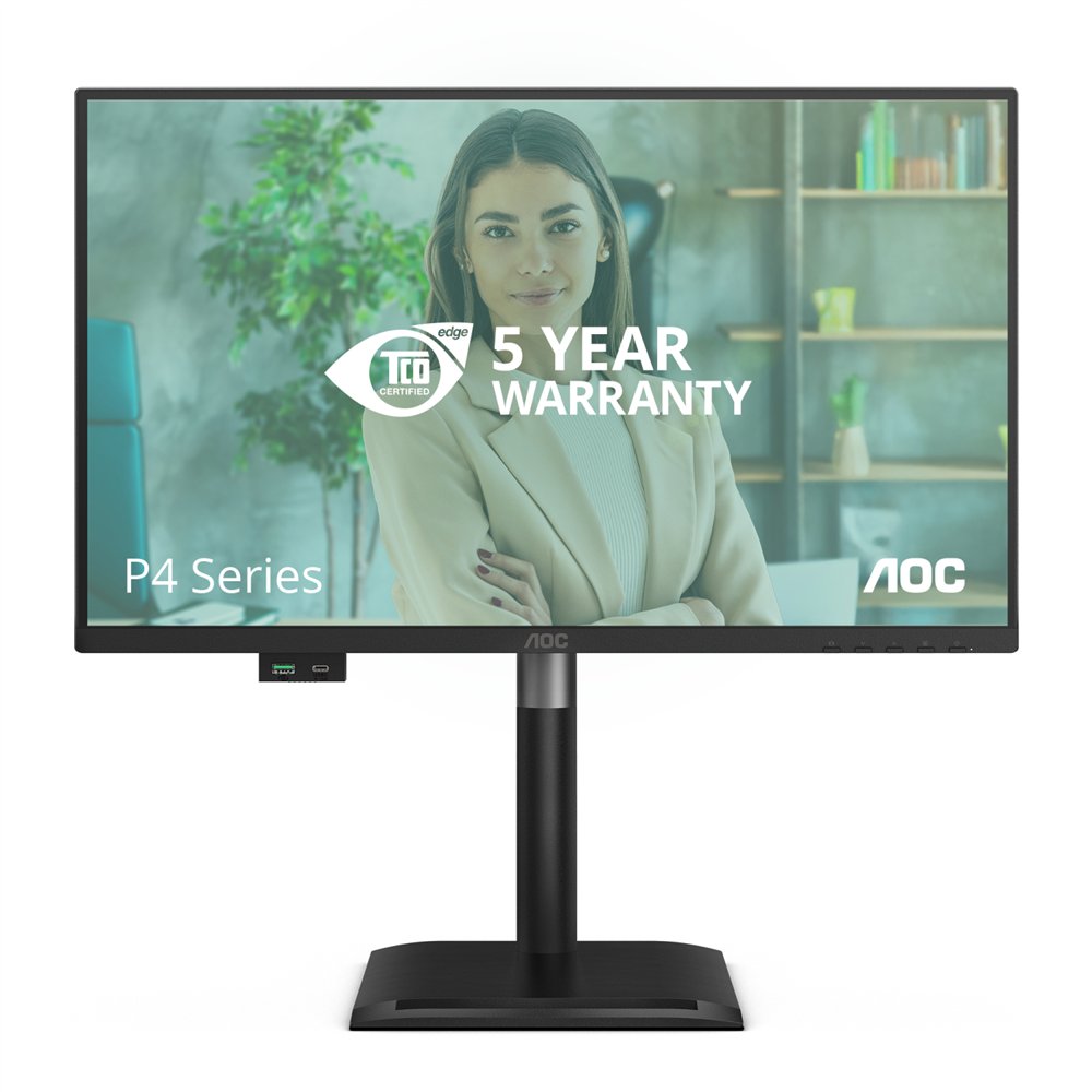 aoc 24p4u pantalla para pc 60,5 cm (23.8") 1920 x 1080 pixeles full hd negro
