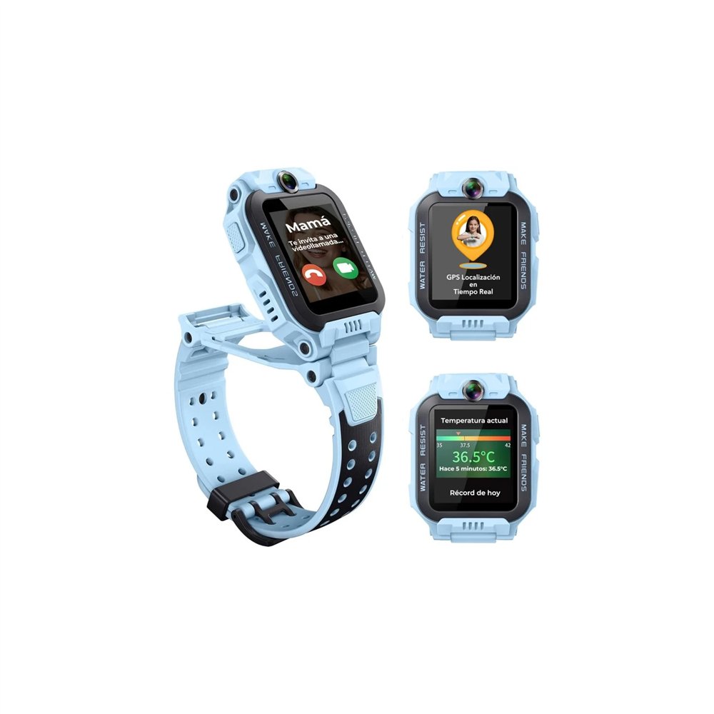 imoo z7 4g gps videollamada doble cámara azul resistencia agua ipx8 control parental