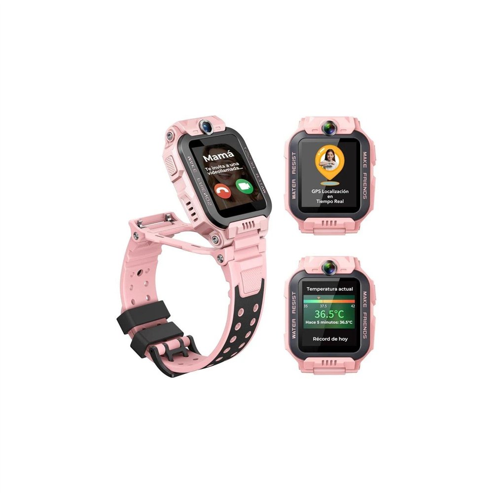 imoo z7 4g gps 44mm pantalla dual rosa resistencia agua ipx8 videollamada chat familiar