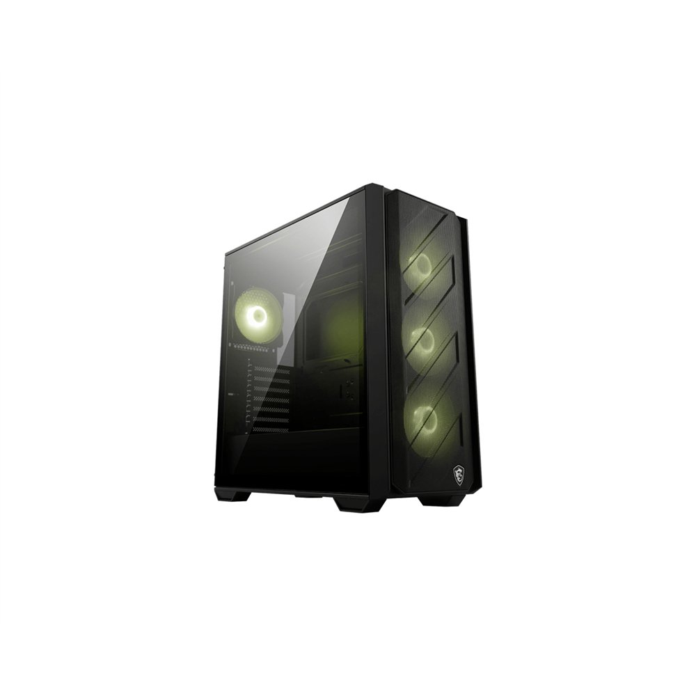 msi mag forge 330r airflow carcasa de ordenador midi tower negro, transparente