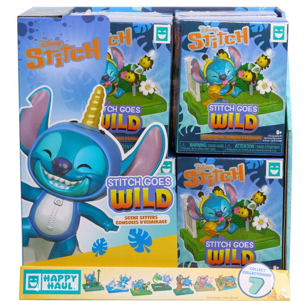 capsula sorpresa figura escenario goes wild stitch disney surtido