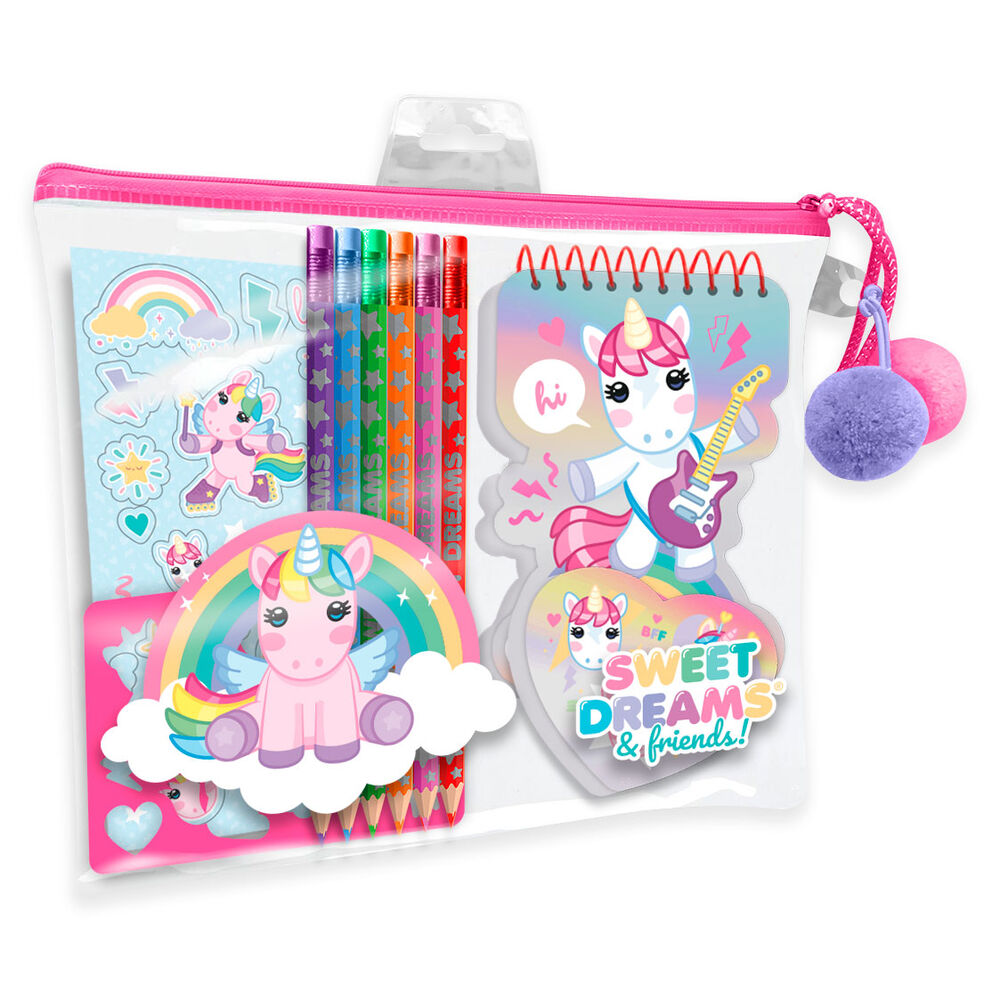 set papeleria en estuche sweet dreams