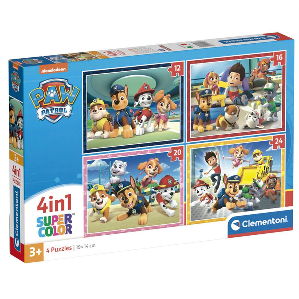 puzzle patrulla canina paw patrol 12-16-20-24pzs
