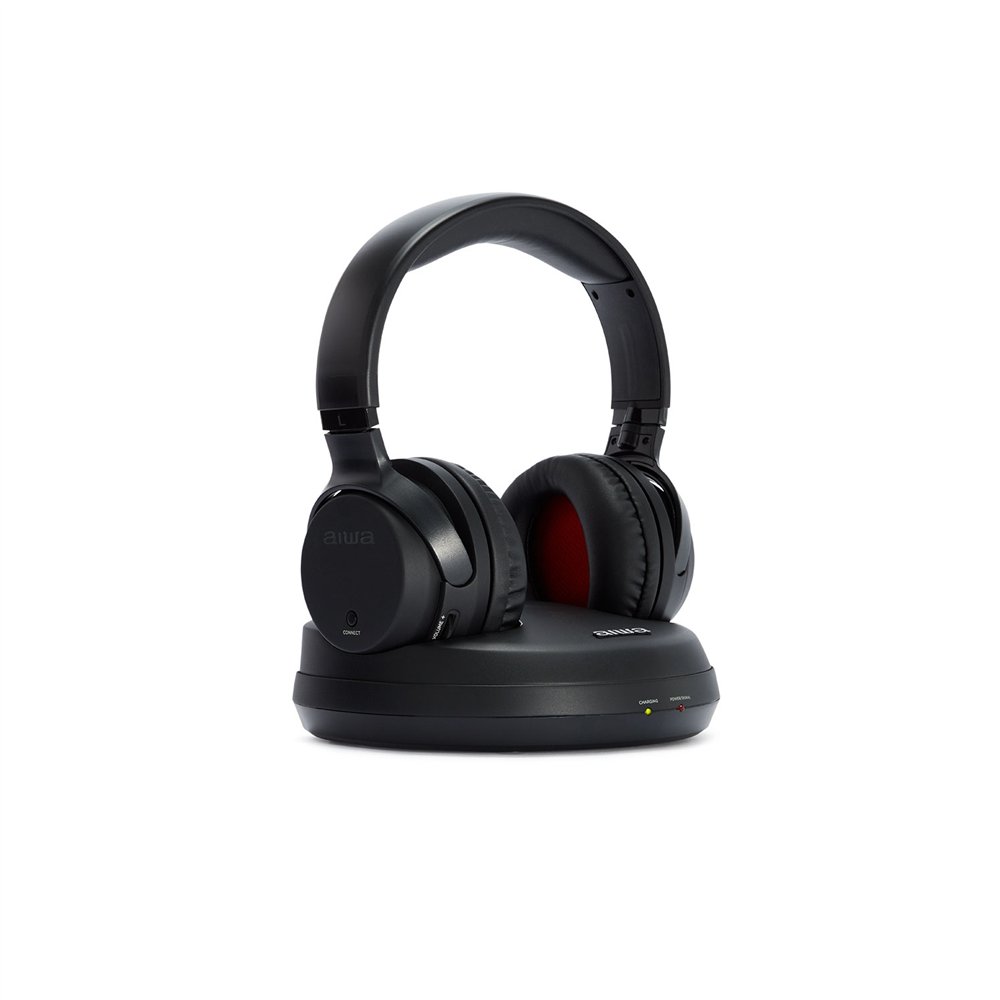 aiwa whf-880 auricular y casco auriculares inalámbrico diadema música base de carga negro