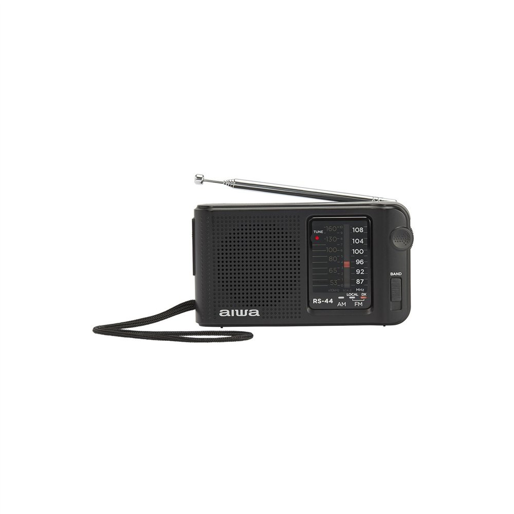 aiwa rs-44 radio portátil analógica negro