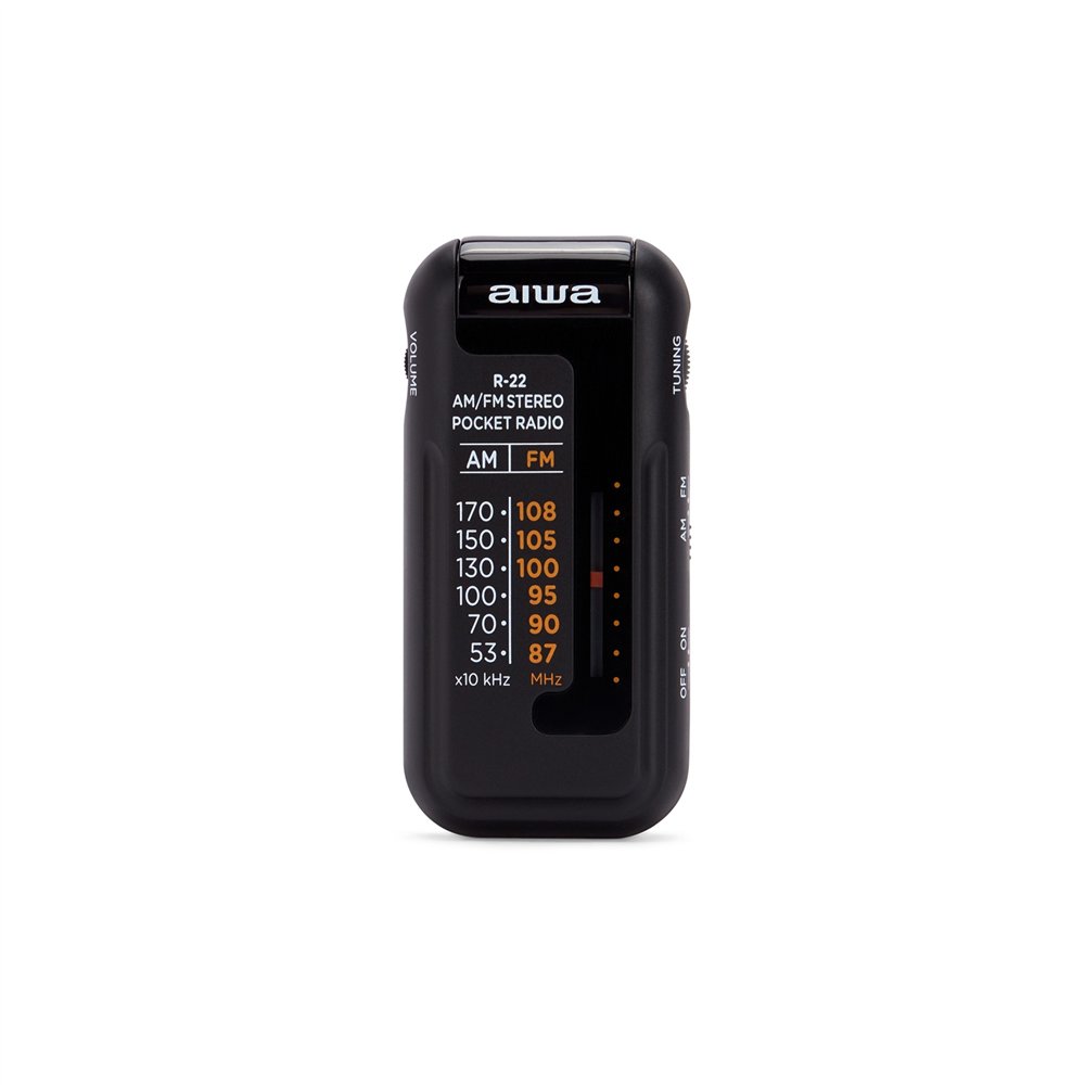 aiwa r-22bk radio personal analógica negro
