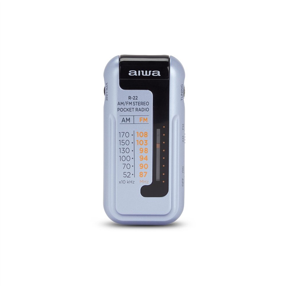 aiwa r-22sl radio portátil analógica plata