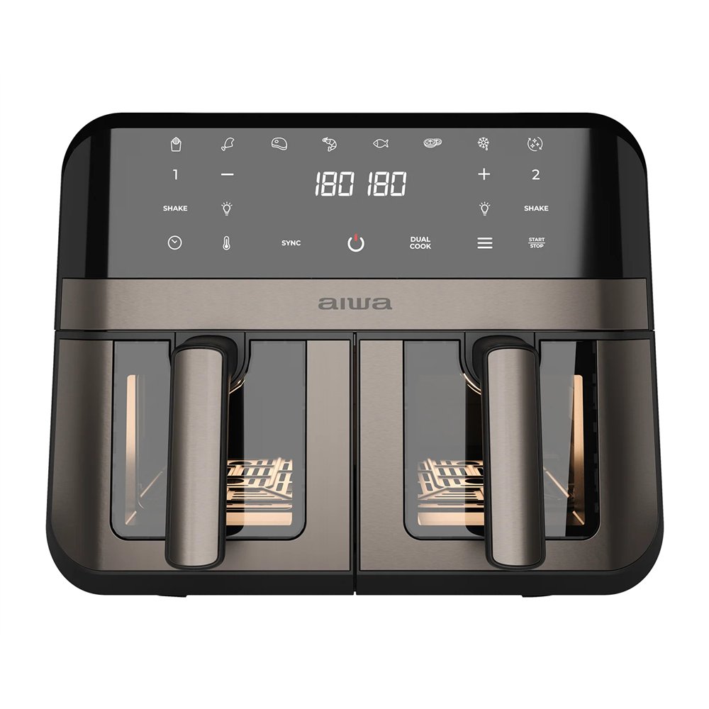 aiwa afr-9000 doble 9 l independiente 2400 w freidora de aire caliente negro