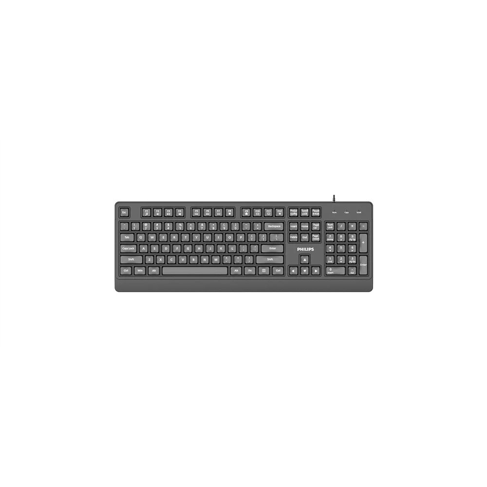 philips 2000 series spk6247b/85 teclado universal usb qwerty negro