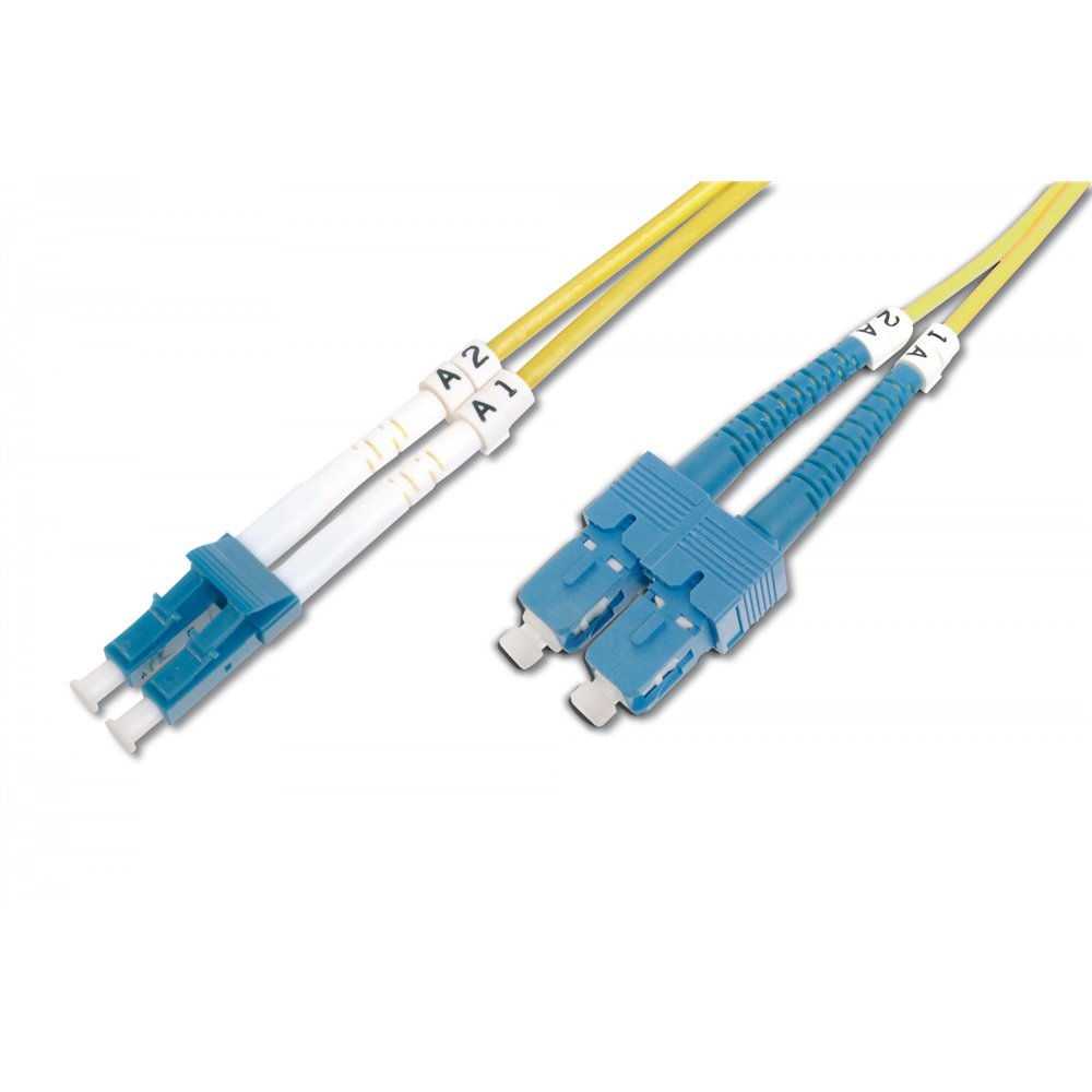 digitus cable de fibra optica 2 m lc sc amarillo