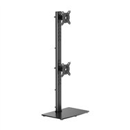aisens soporte de mesa con peana eco giratorio e inclinable para 2 monitor/tv 12kg de 17-34, negro