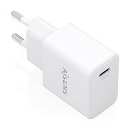 aisens cargador gan usb-c pd3.0 1xusb-c 20w, blanco