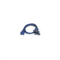startech.com cable extensor 50cm 2 puertos usb 3.0 para montaje en panel conexión a placa base - azul