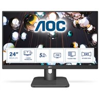 aoc e1 24e1q pantalla para pc 60,5 cm (23.8") 1920 x 1080 pixeles full hd led negro