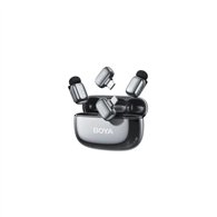 boya mini 2 microfono inalambrico (2 tx+2 rx) lightning y usb-c para iphone, android, ultraligero, cancelación de ruido, 30h mic