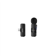 boya by-v10 micrófono de solapa inalámbrico android usb-c negro