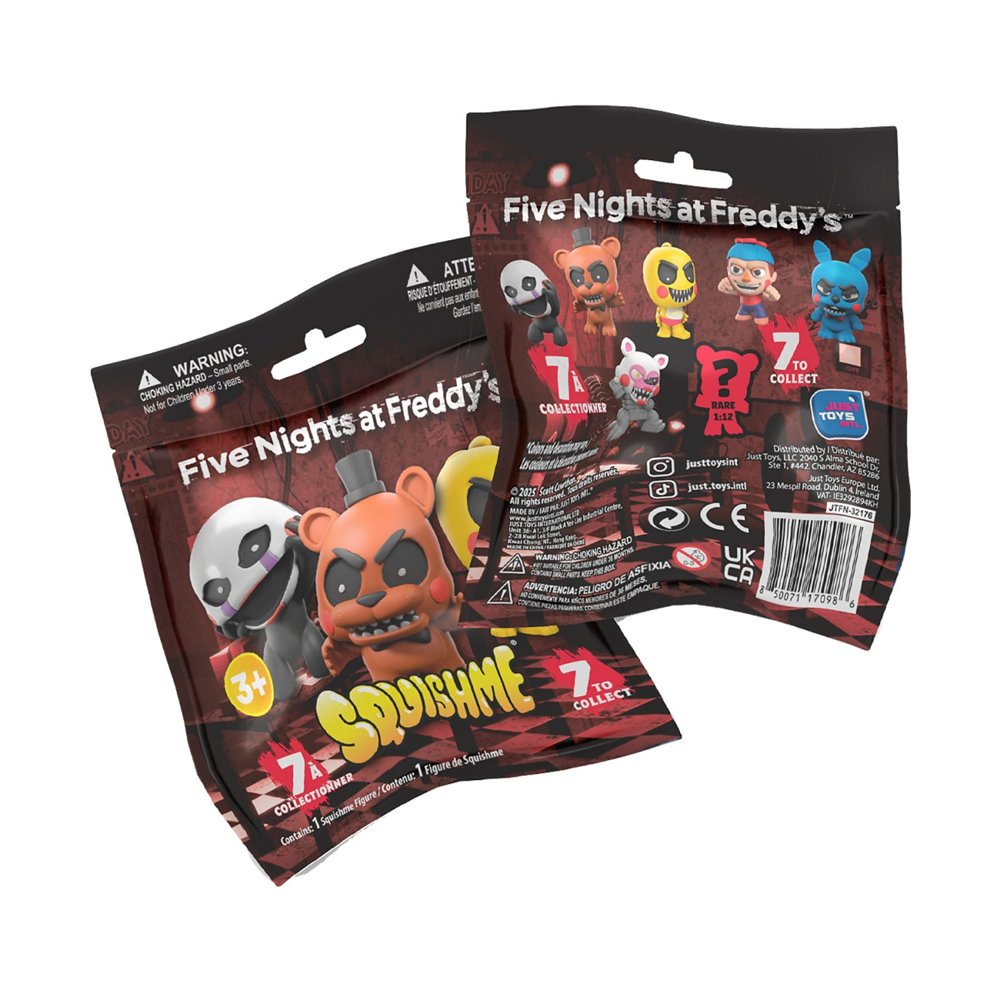 figura - magicbox five nights at freddy’s™ squishme s2, aroma a fresa, producto anti-estrés, bolsa sorpresa