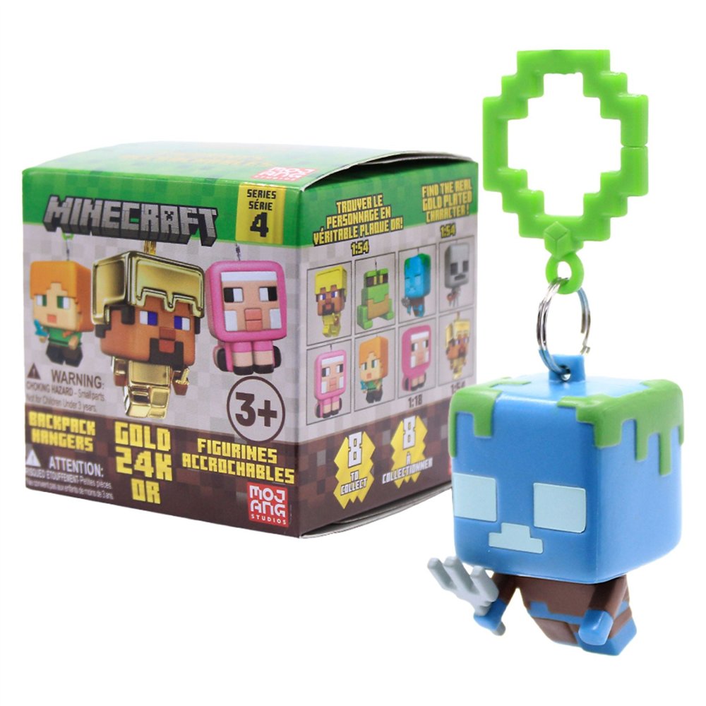 llavero - magicbox minecraft™ backpack hanger s4, caja sorpresa
