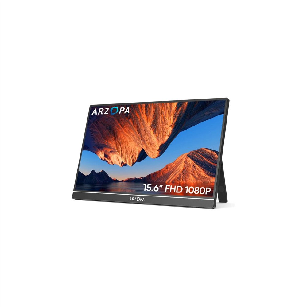 arzopa monitor a1 portátil 15.6" fhd 1080p ips, pantalla externa usb c ultradelgada